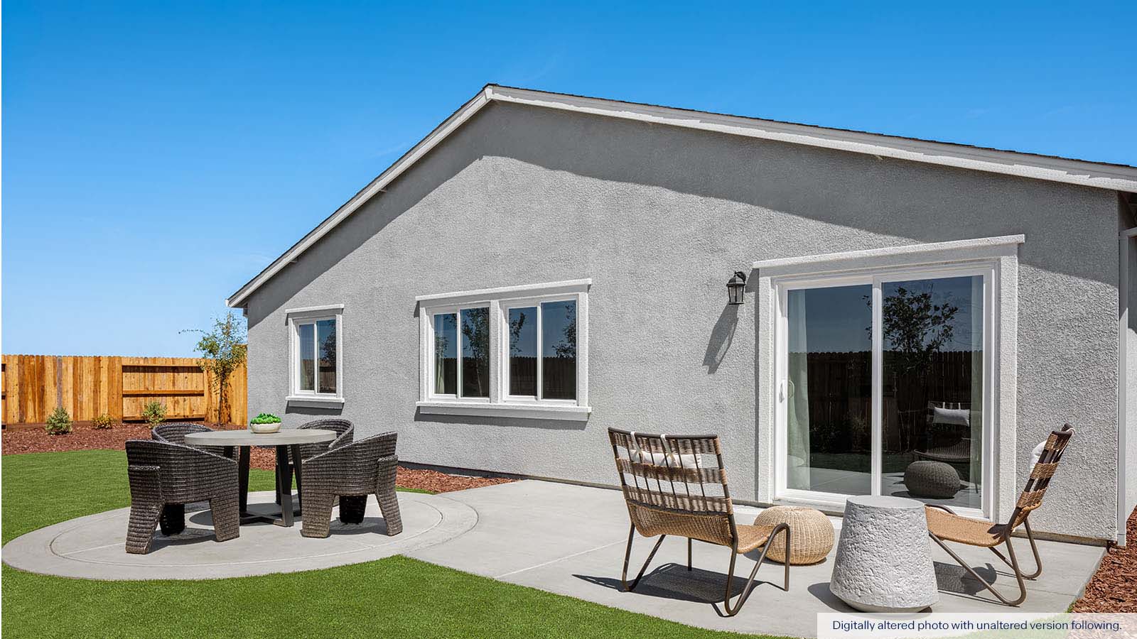 Alpine at Villa Ticino Redwood Plan Backyard