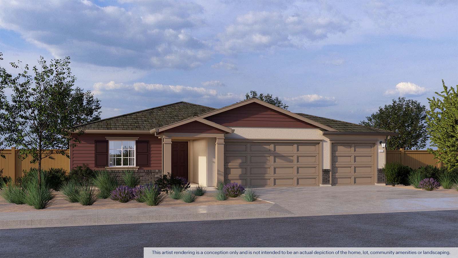 Alpine at Villa Ticino Redwood Plan Traditional Elevation Exterior