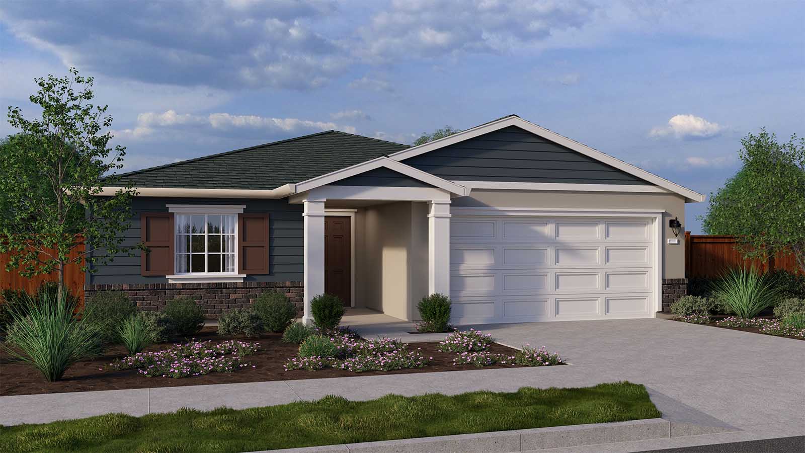 Harvest Hills II Redwood Plan Traditional Elevation