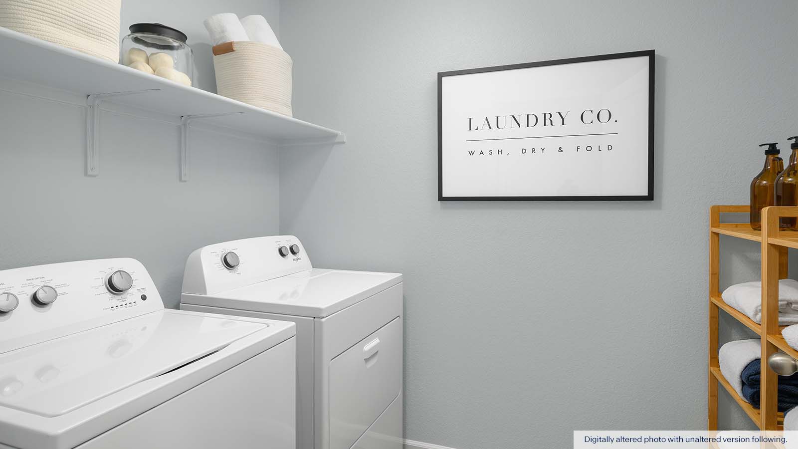 Harvest Hills Redwood Plan Laundry
