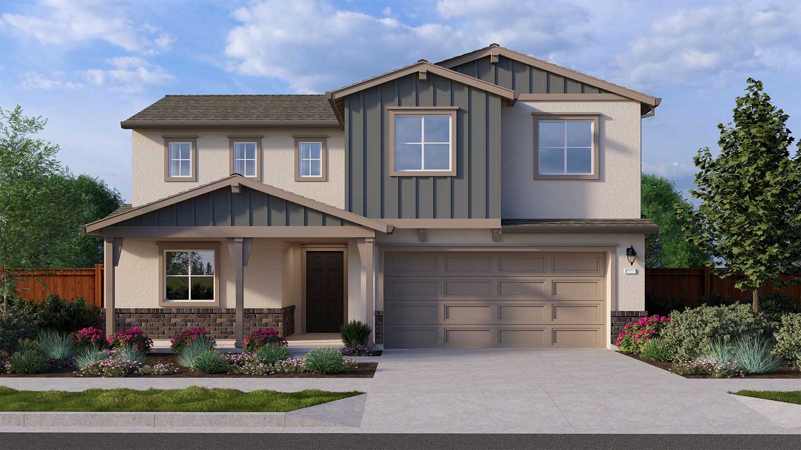 Harvest Hills II Cypress Plan Farmhouse Elevation Exterior