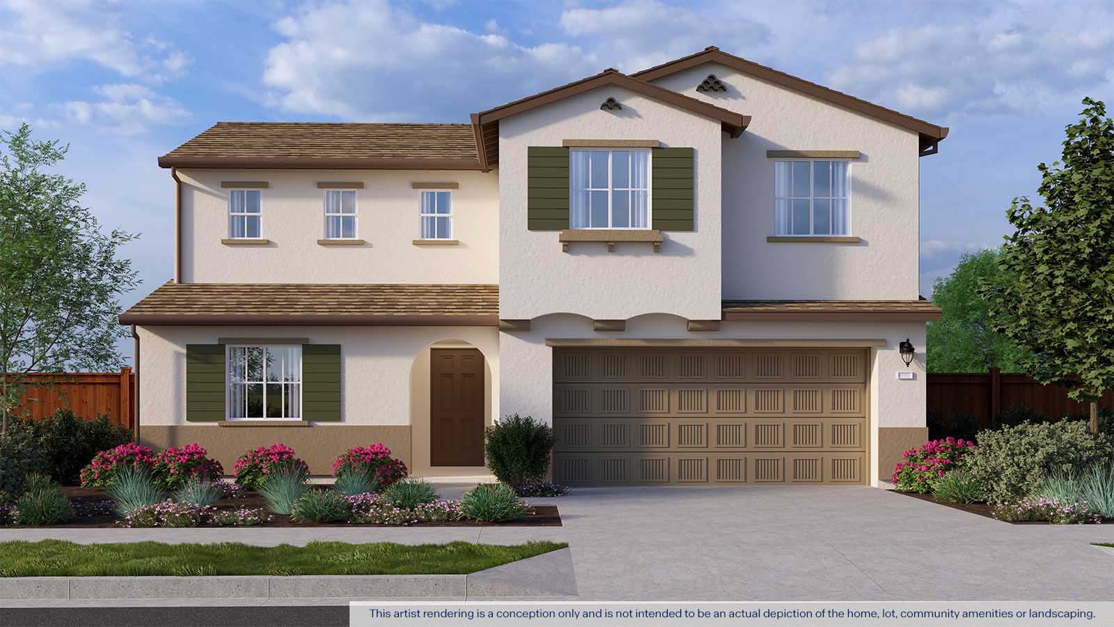 Harvest Hills II Cypress plan Spanish exterior