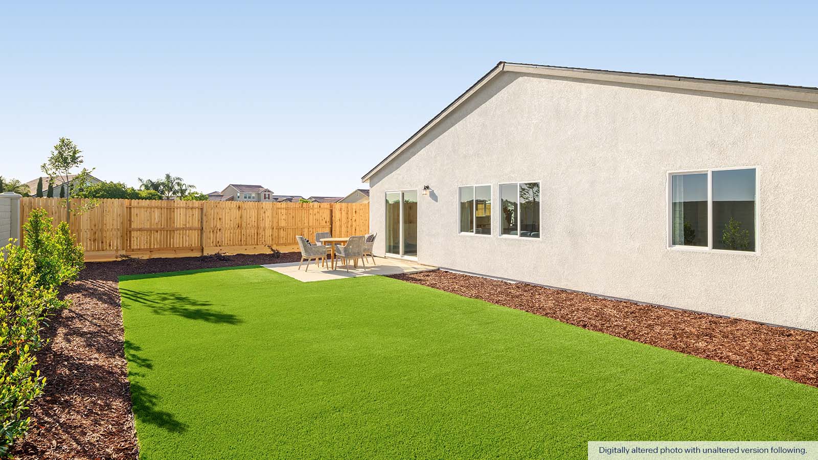 Harvest Hills Redwood Plan Backyard