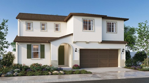 Fairview Corners Cypress Plan Spanish Elevation B Exterior Rendering