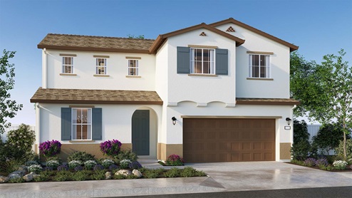 Fairview Corners Cypress Plan Spanish Elevation A Exterior Rendering