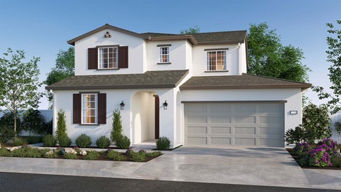 Fairview Corners Adler Plan Spanish Elevation C Exterior Rendering
