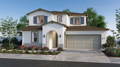 Fairview Corners Adler Plan Spanish Elevation B Exterior Rendering