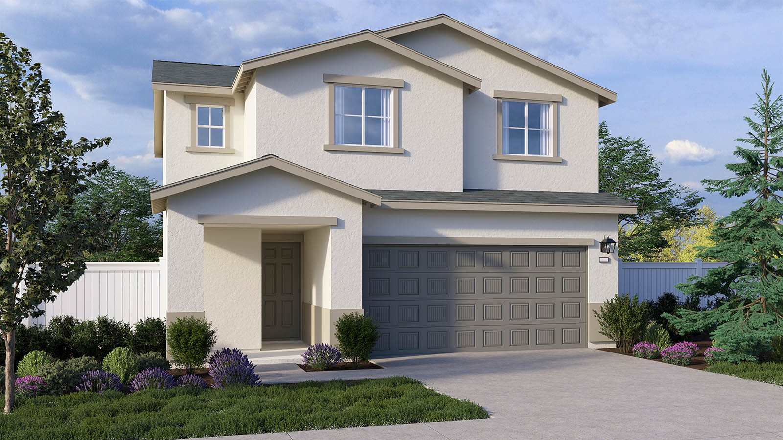 Harvest Hills Palisade Plan Americana Elevation Exterior Rendering