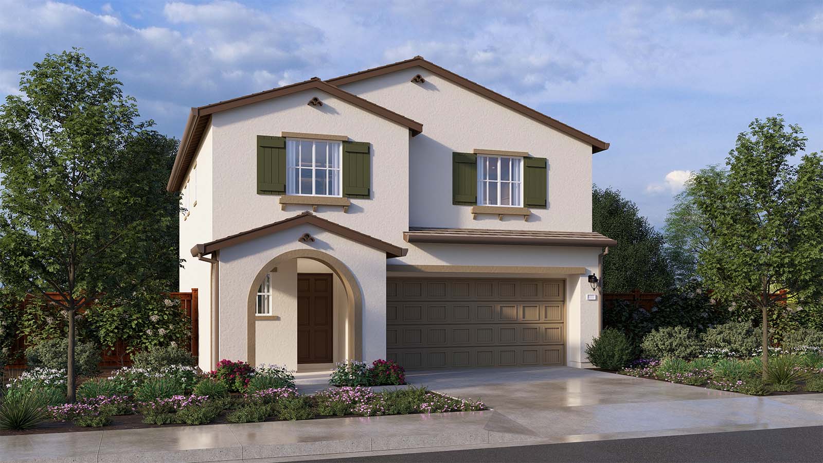 Heritage II Collection Palisade Plan Spanish Elevation Exterior Rendering