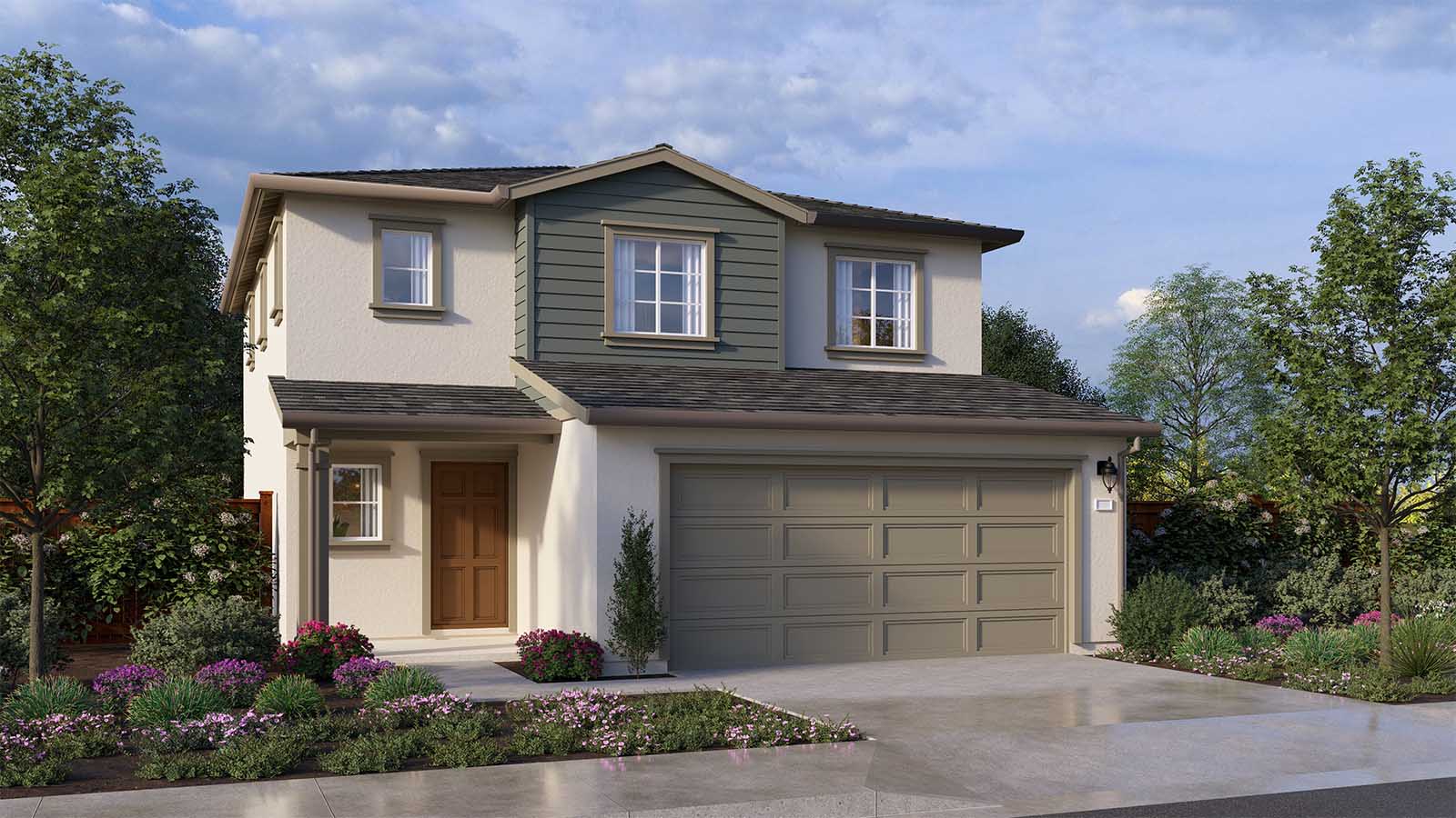 Heritage II Sierra Plan Traditional Elevation Exterior Rendering