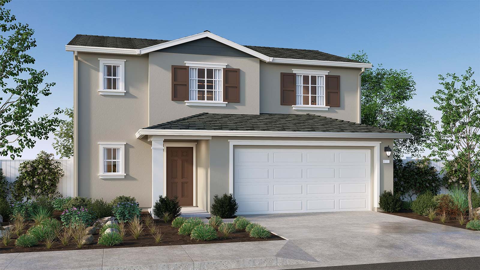 Trestle Stinson Plan Traditional Elevation Exterior Rendering