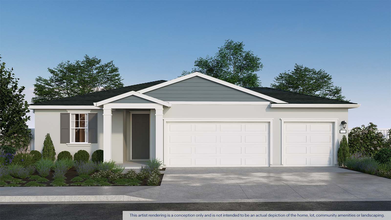 Clover redwood Plan traditional 3 car