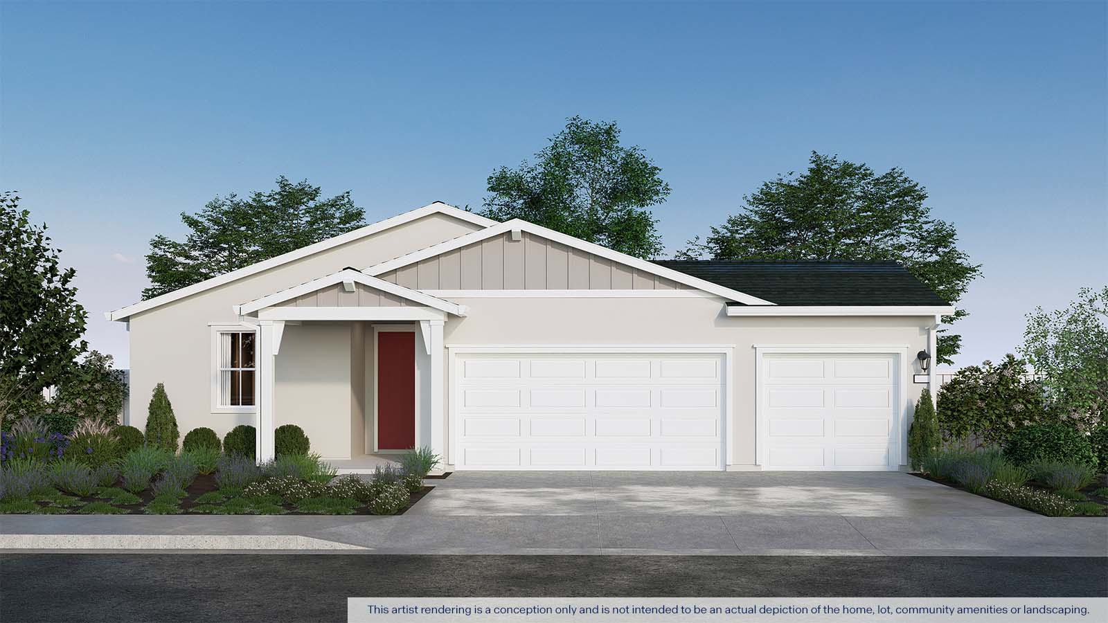 Clover redwood Plan farmhouse 3 car