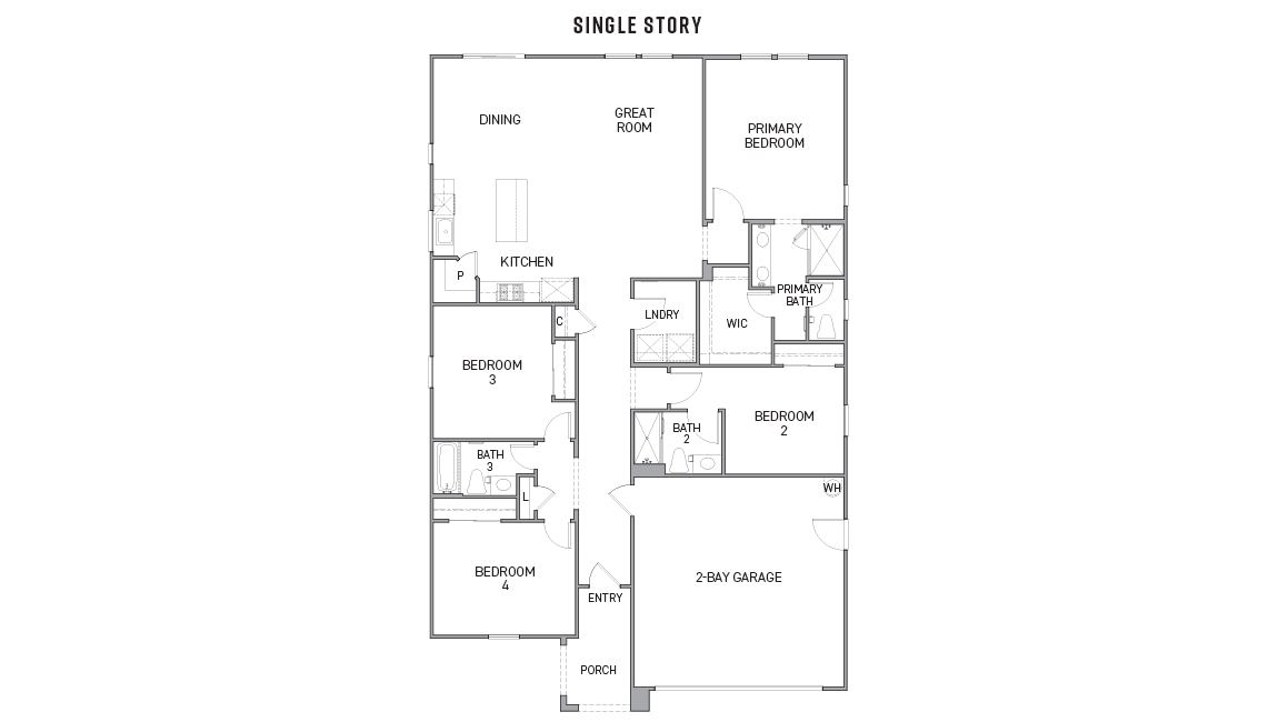 Redwood Floorplan 2 Car
