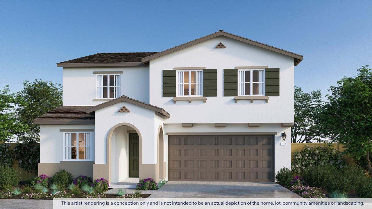 Sol at Southpointe Montara Plan Exterior Rendering Spanish Elevation