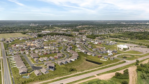Aerial view of Amberglen by D.R. Horton