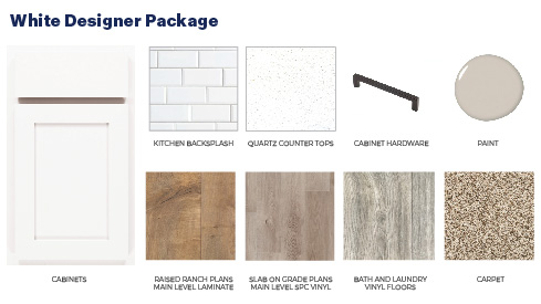Interior design package available in new homes.