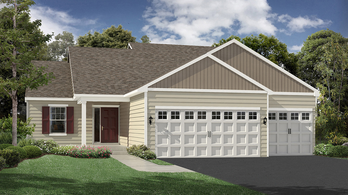 Rendering of the front of the house.