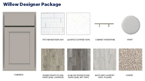 Express Premier series interior design package with willow gray cabinet option.