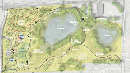Jackson township park site plan layout.
