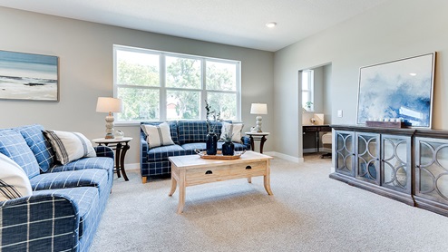 The Grant plan has an open concept main level and large family room.