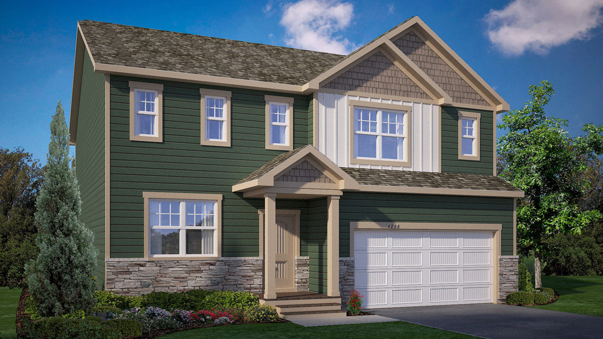 Rendering of Henry Heartland Cottage elevation.