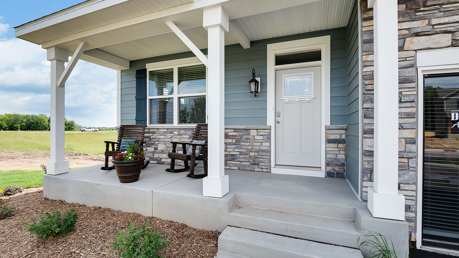 Concrete front porch