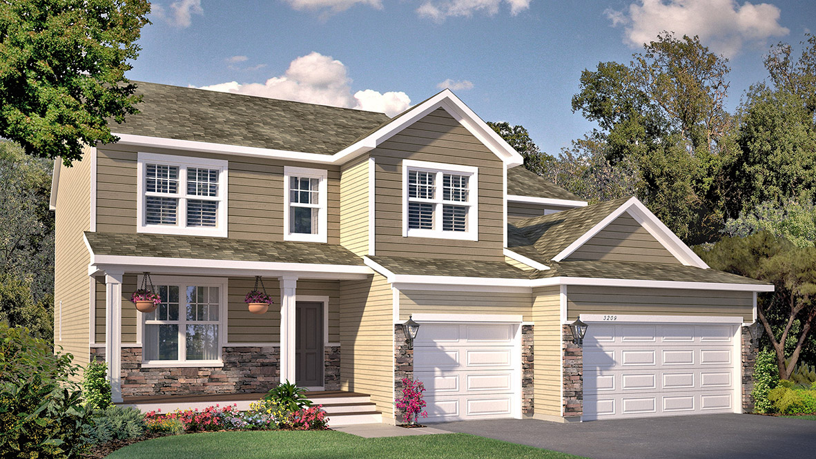 Exterior elevation rendering.