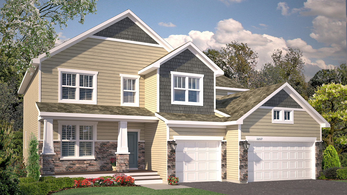 Exterior elevation rendering.