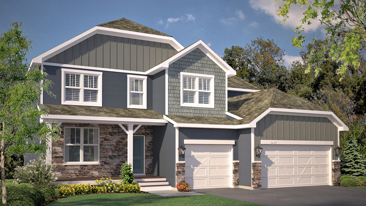 Exterior elevation rendering.