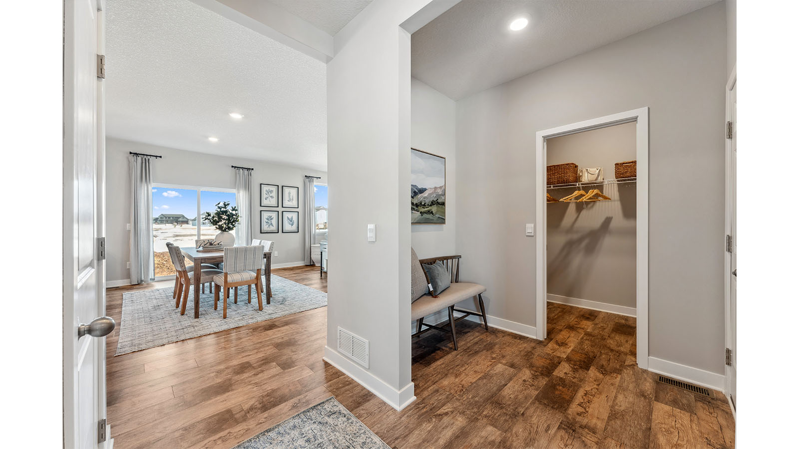 Foyer and mudroom entry.