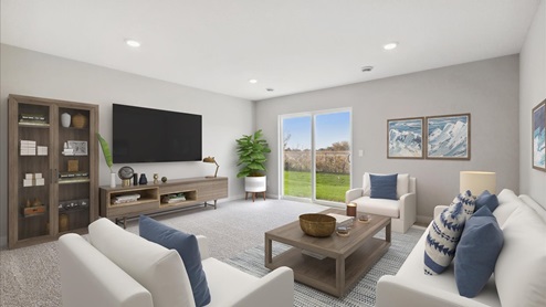 Lower level family room.