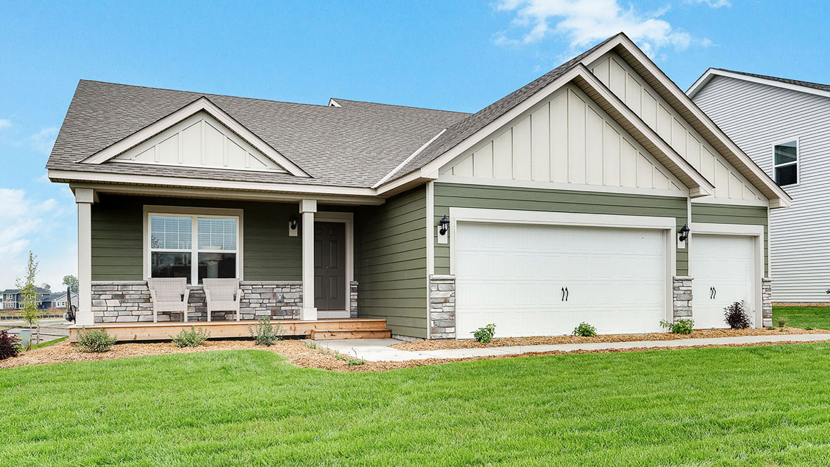 The Cameron II plan with a front porch.