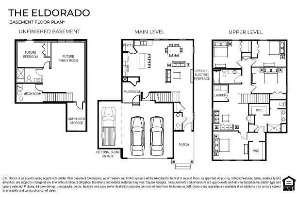 The Eldorado plan with an unfinished lower level.