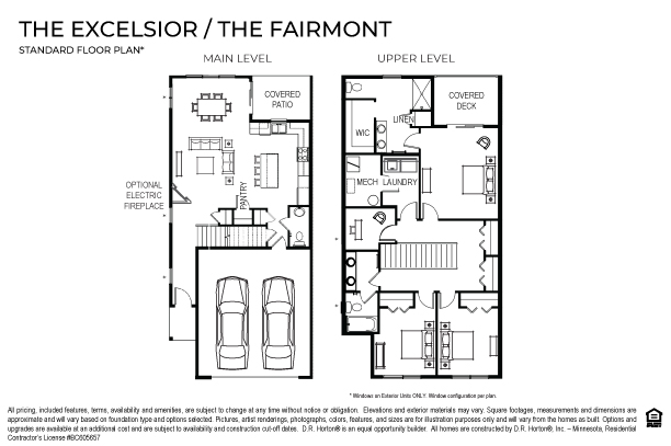 The Excelsior floor plan at Ardan Place by D.R. Horton in Rosemount, Minnesota.
