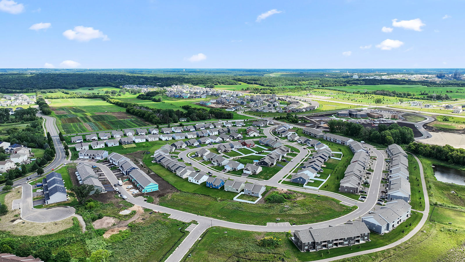 Aerial view of homesites in Ardan Place by D.R. Horton