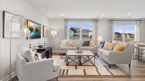 Family room with hard flooring throughout.
