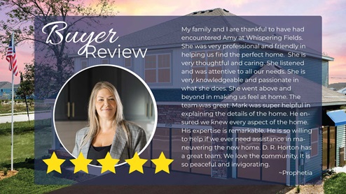 5 Star review of the Whispering Fields new home community.