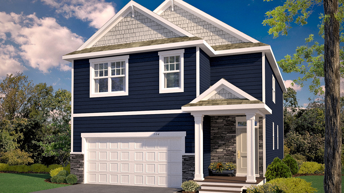 Rendering of Eldorado Northern Craftsman elevation at Whispering Fields by D.R. Horton in Farmington, Minnesota.