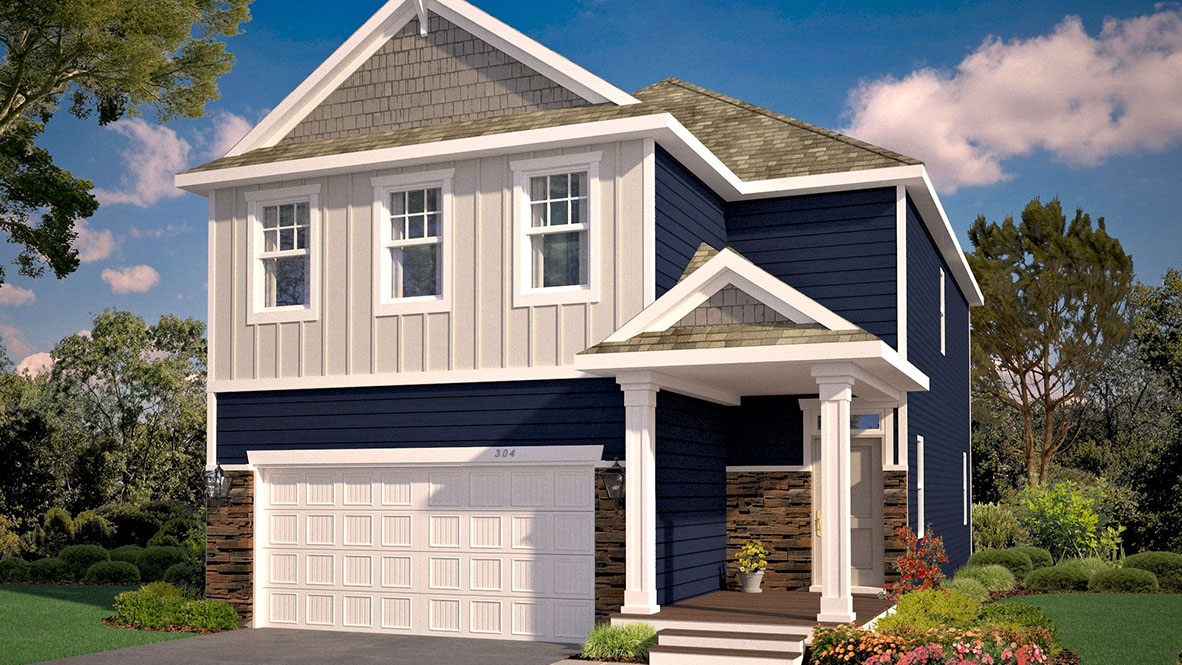 Rendering of Eldorado Prairie elevation at Whispering Fields by D.R. Horton in Farmington, Minnesota.