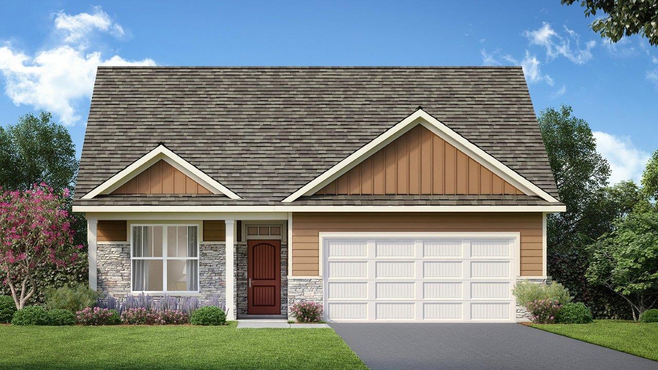 Rendering of Harmony Heartland Cottage elevation.