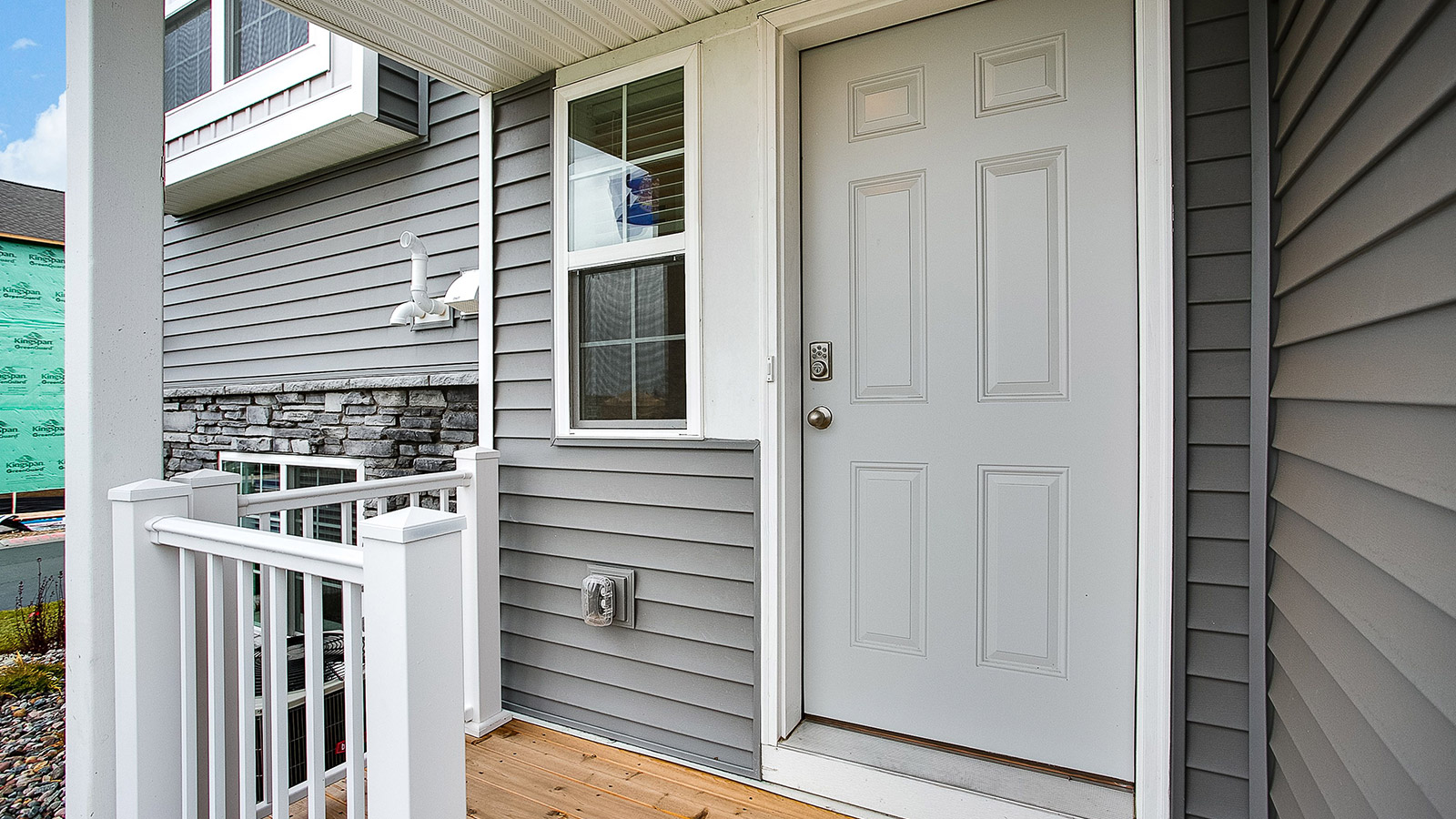 Porch entry to townhome
