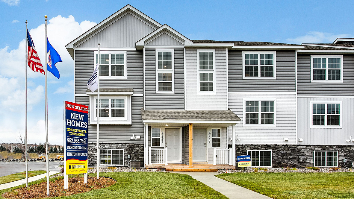 Street view of Caledonia and Dalton townhomes.