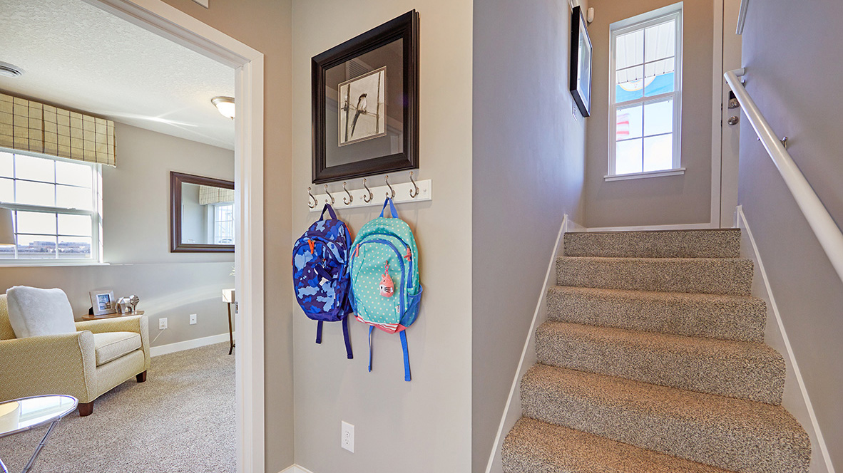 Lower level entry area.