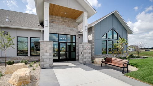 Brookshire clubhouse entrance.