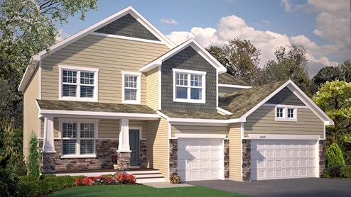 Rendering of the exterior elevation options.