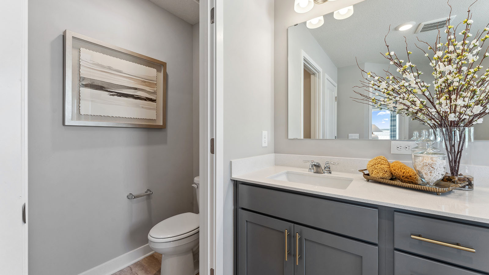 Toilet nook in private bathroom