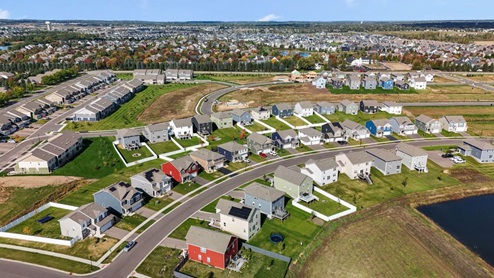 Aerial view of Brookshire by D.R. Horton