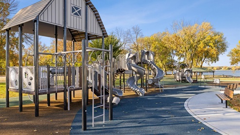 Antlers Park in Lakeville, Minnesota by Lake Marion.