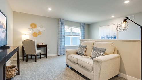 Upper level loft are.